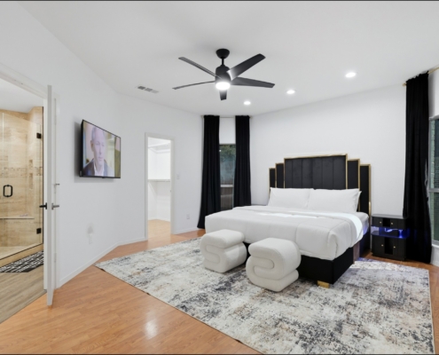 bedroom with king bed
