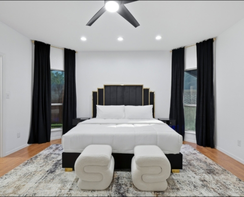 bedroom with king bed